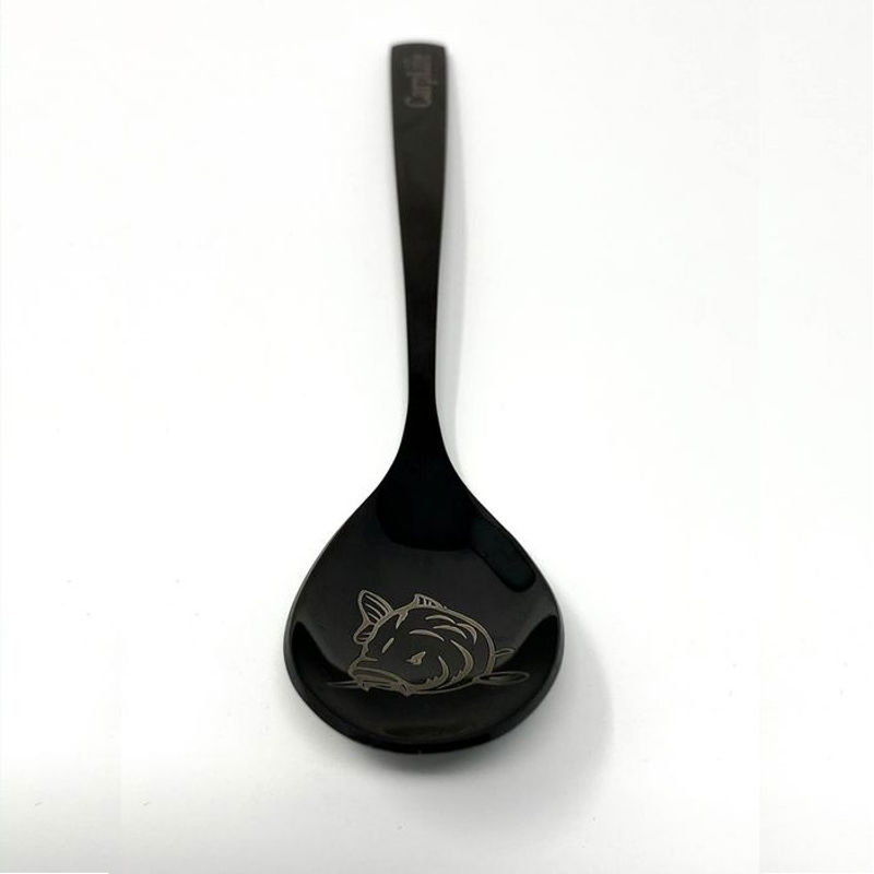 CarpLife Black Etched Tea Spoon